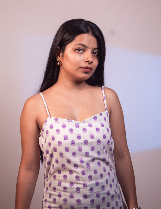 Aish – Printed Spaghetti Strap Long Camisole Top for Women