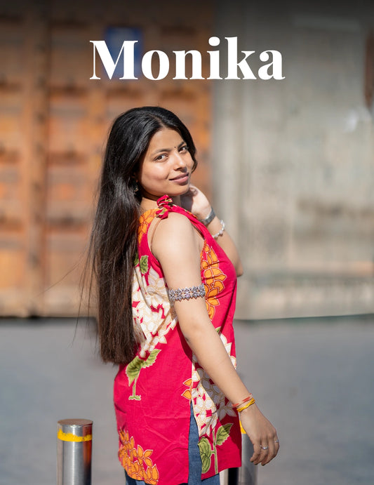 Monika Pink Printed Kurti