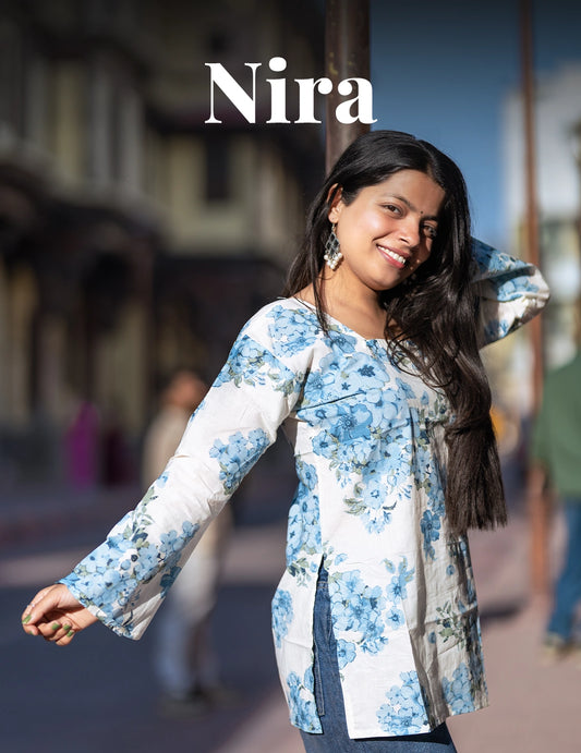Nira – Pure Cotton Floral Kurti
