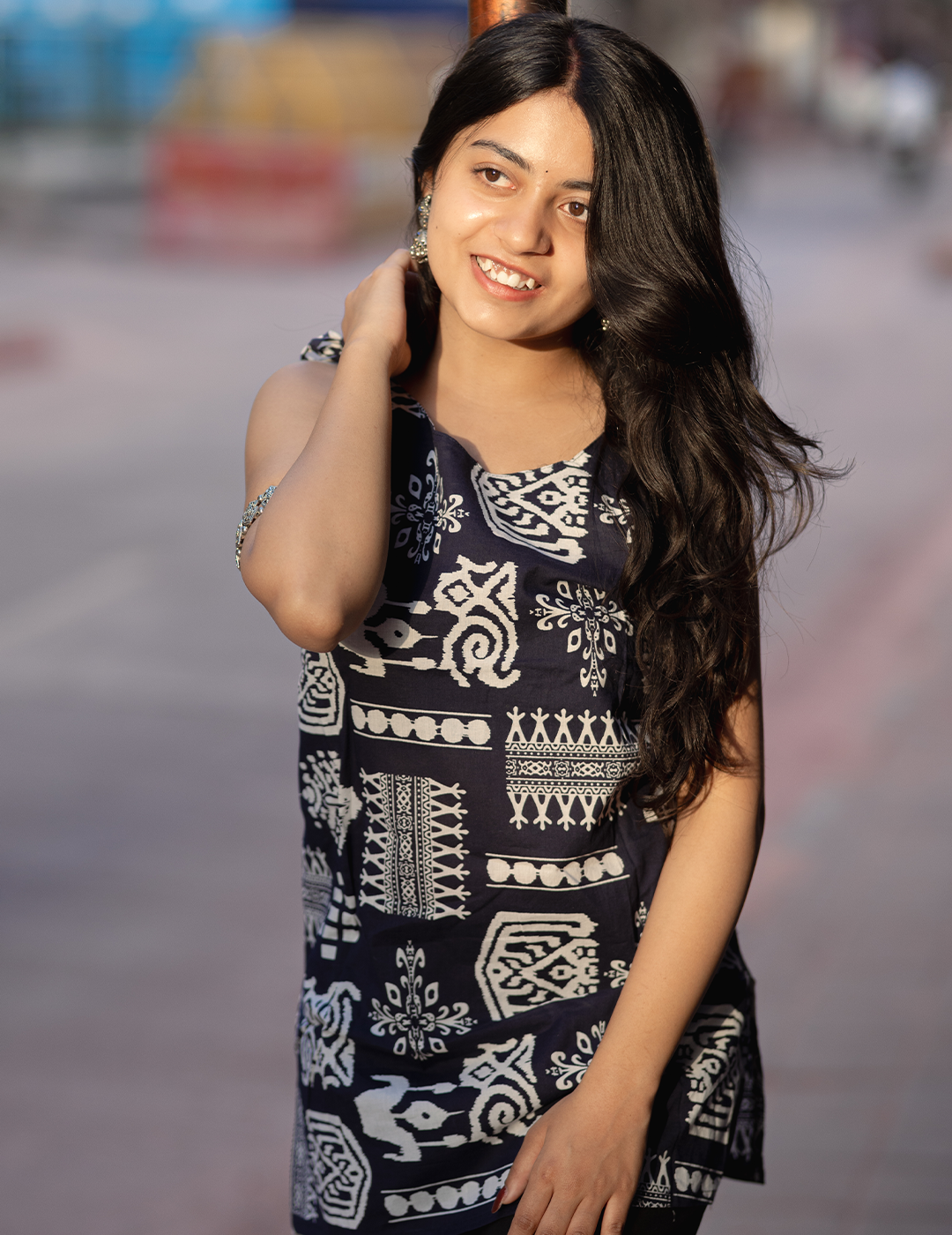 Noor – Printed Cotton Rayon Kurti