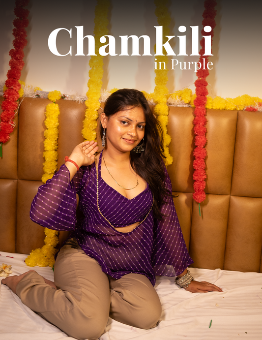 Chamkili –Purple Designer Cape Top