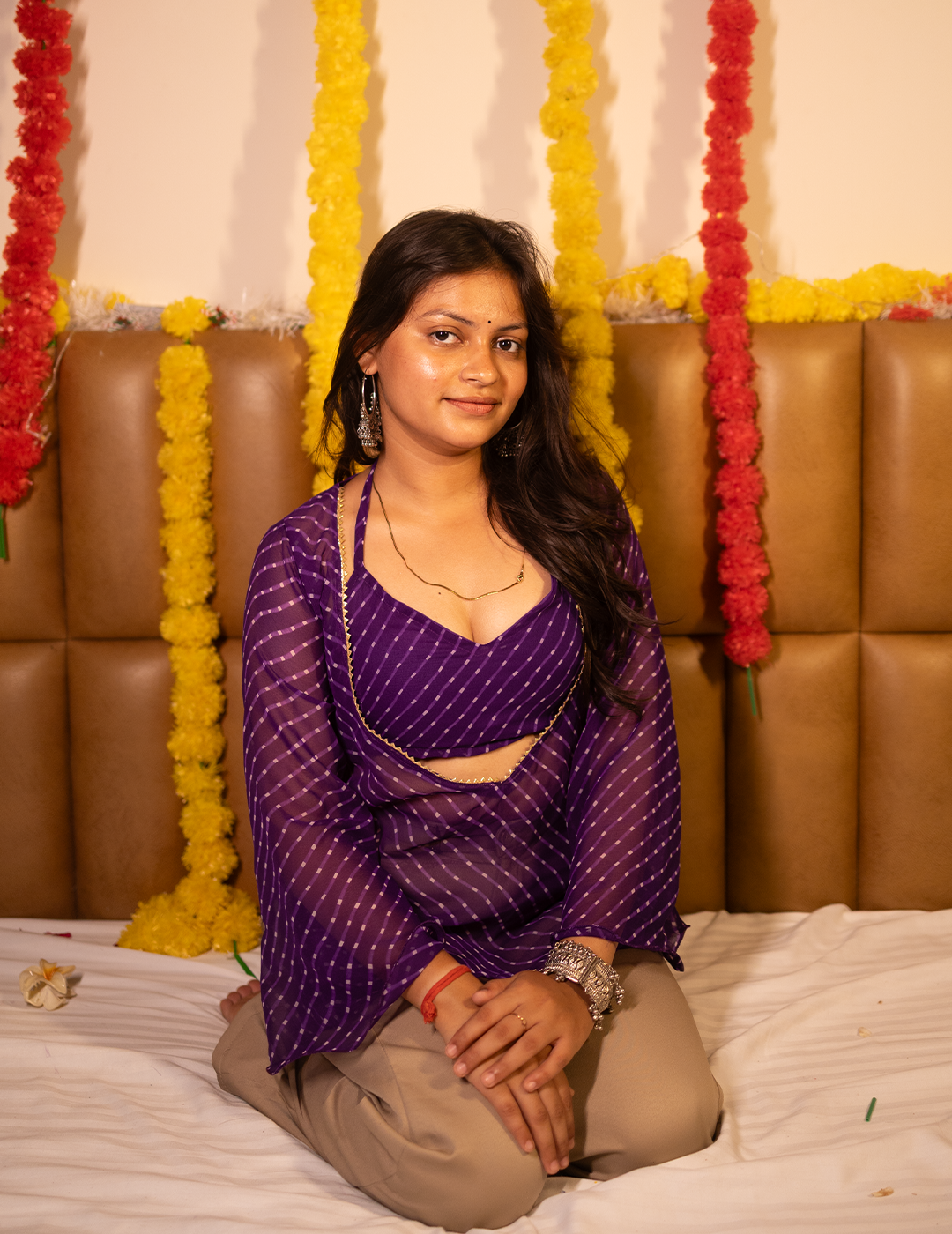 Chamkili –Purple Designer Cape Top