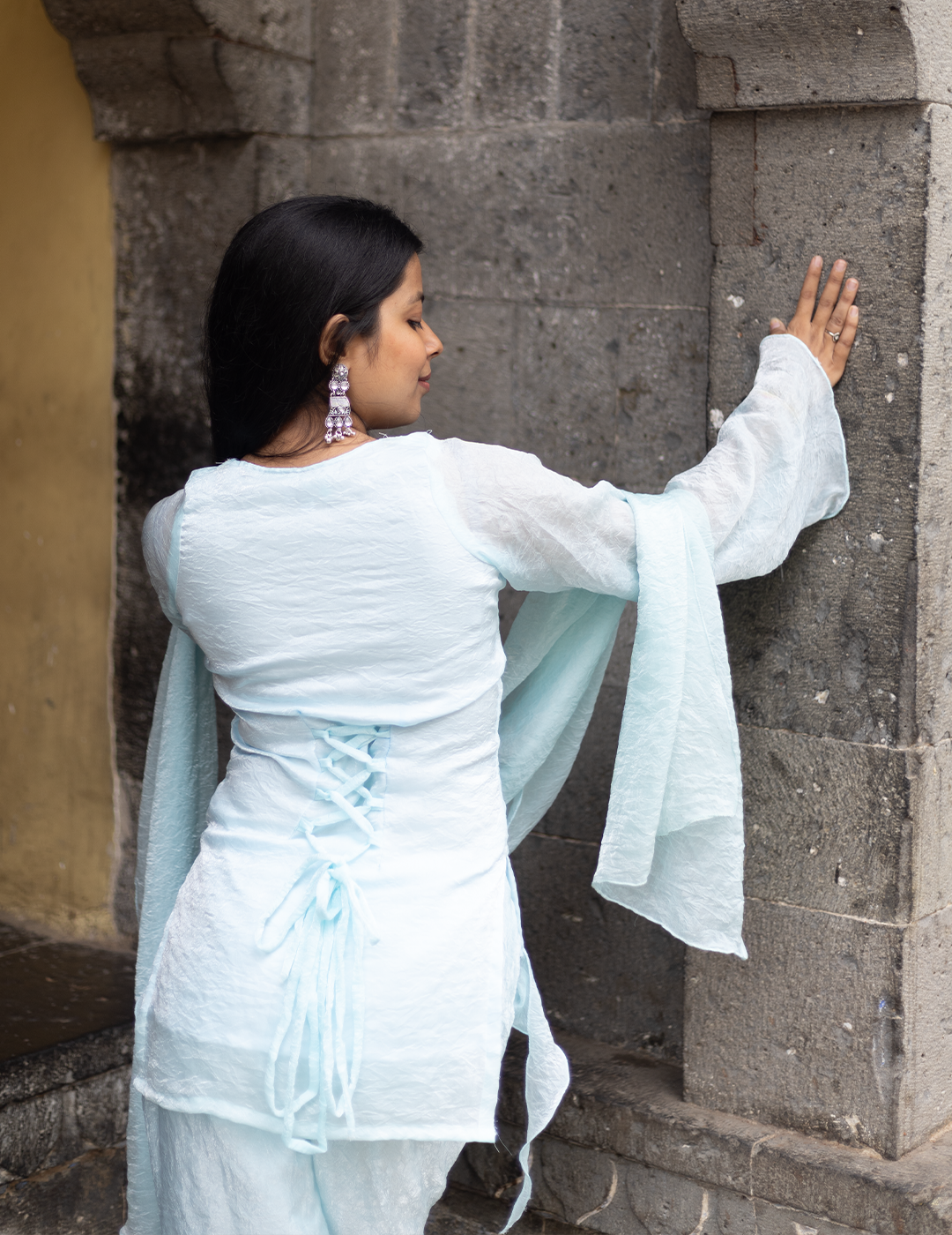 Geet – Sky Blue Crush Festive Co-ord Set